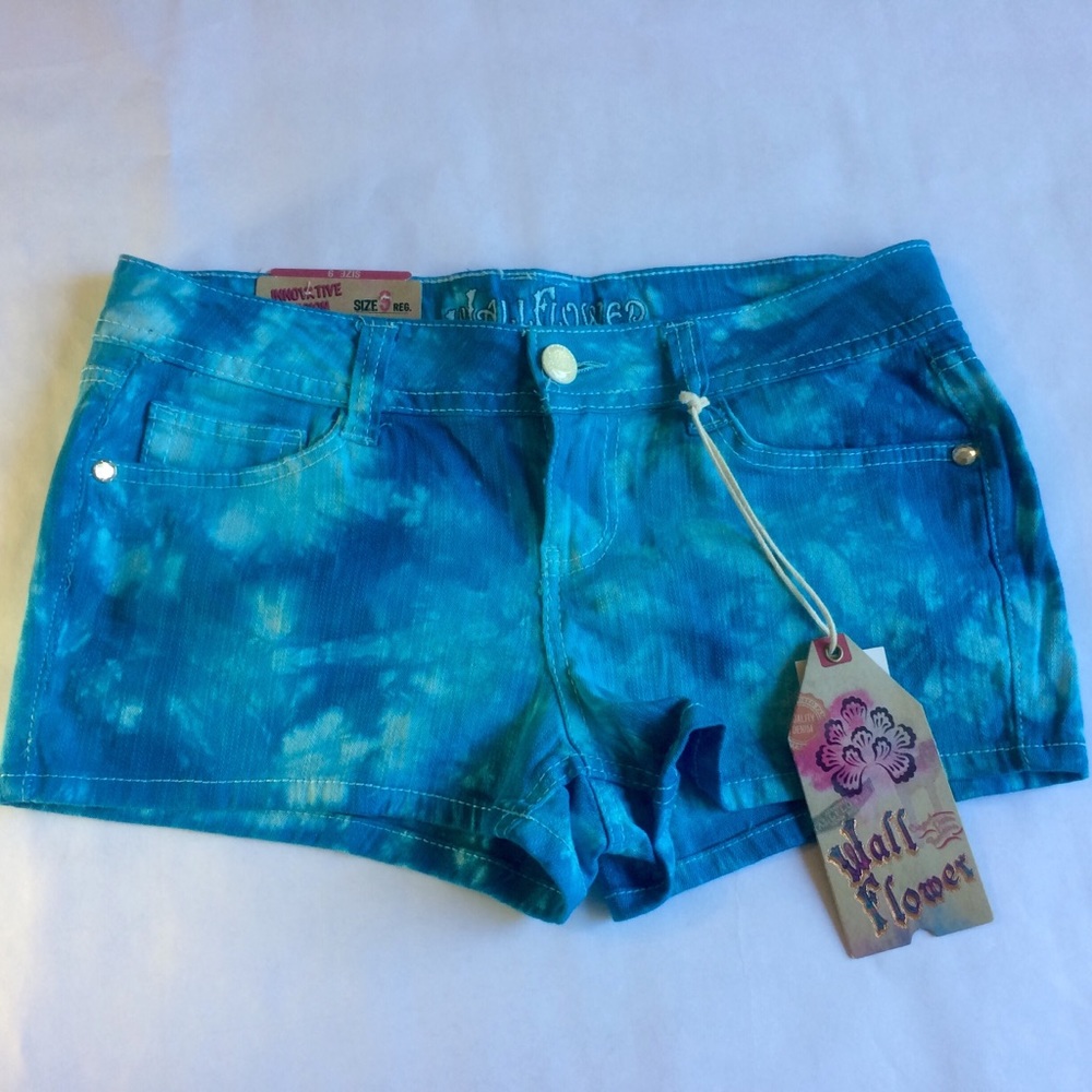 Shorts Wallflower Size 9 Sky Blue Turquoise Indigo